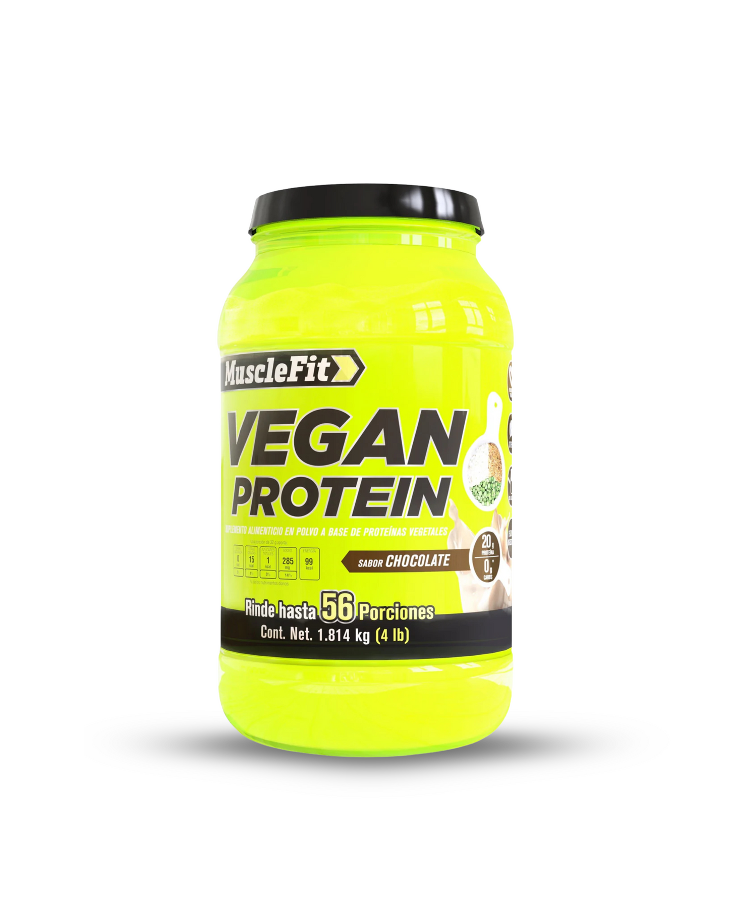 MUSCLE FIT VEGAN PROTEIN CHOCOLATE 1.814KG, 4LB
