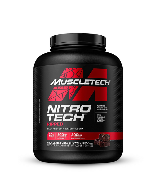 MUSCLETECH NITRO TECH RIPPED CHOCOLATE FUDGE BROWNIE 1.81KG